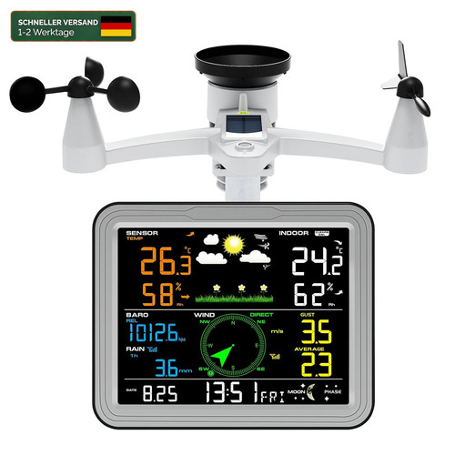 Wetterstation funk mit - 7-in-1,