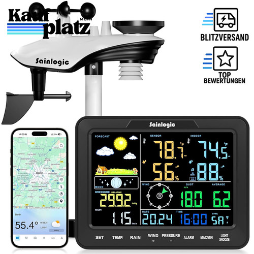 Wetterstation wlan 1 mit - wlan, 12-in-1