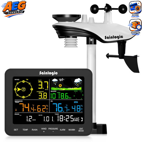 Wetterstation funk 1 mit - funk, 12-in-1