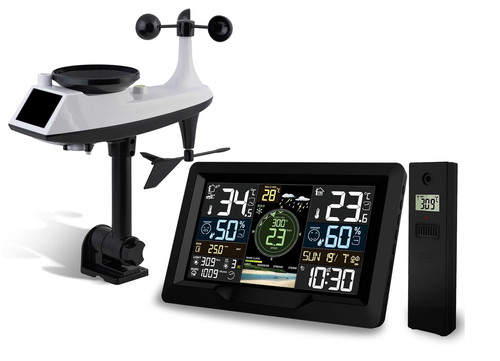 Wetterstation mit wind und - wetterstation, wind-